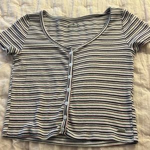 Hollister Women’s Striped Button-down Top